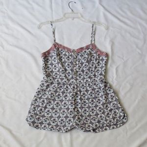 American Eagle Floral Romper Vintage